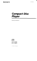 Sony CDP-CA9ES - Owners Manual 